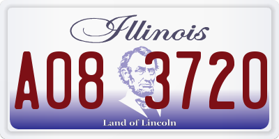 IL license plate A083720