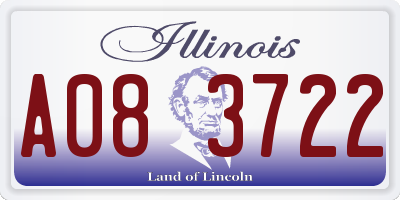 IL license plate A083722
