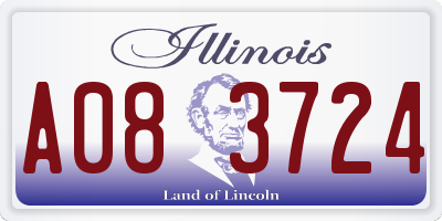 IL license plate A083724