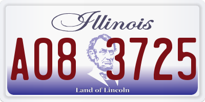 IL license plate A083725