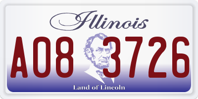 IL license plate A083726