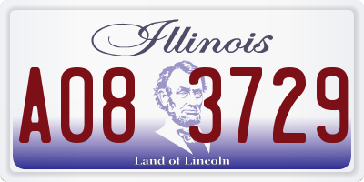 IL license plate A083729