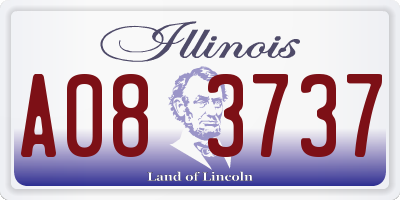 IL license plate A083737
