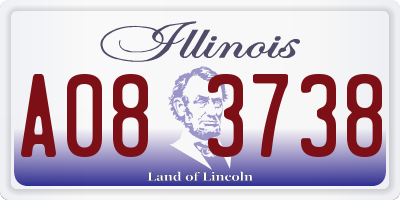 IL license plate A083738