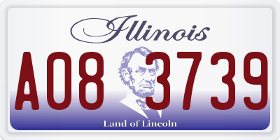 IL license plate A083739