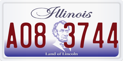 IL license plate A083744