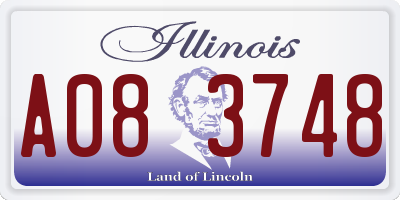 IL license plate A083748