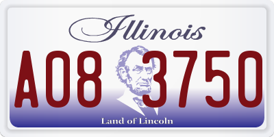 IL license plate A083750