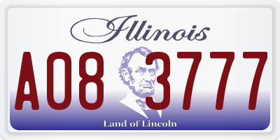 IL license plate A083777