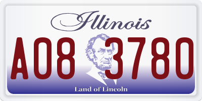 IL license plate A083780