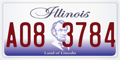 IL license plate A083784