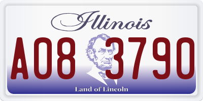 IL license plate A083790