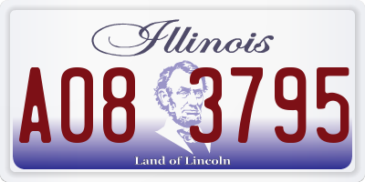 IL license plate A083795