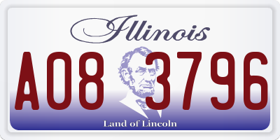 IL license plate A083796