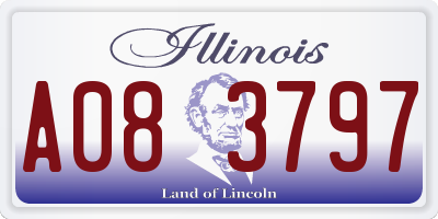 IL license plate A083797