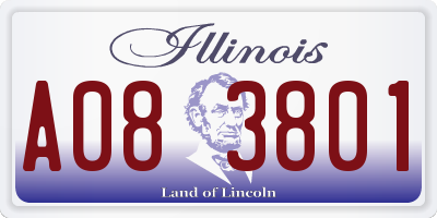IL license plate A083801
