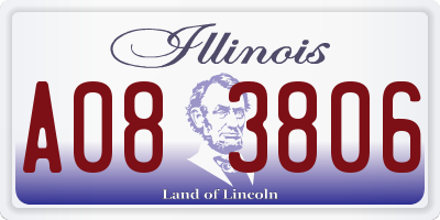 IL license plate A083806