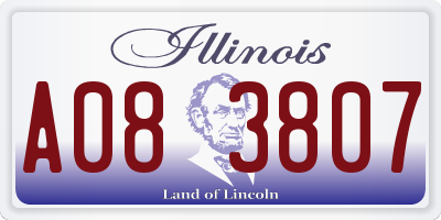 IL license plate A083807