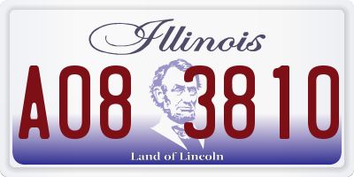 IL license plate A083810
