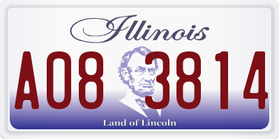IL license plate A083814