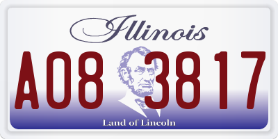 IL license plate A083817