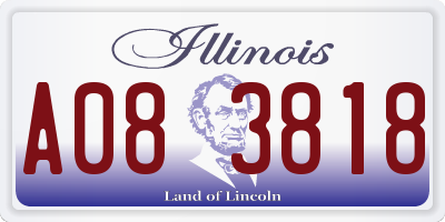 IL license plate A083818