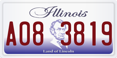 IL license plate A083819