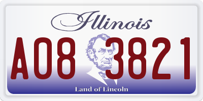 IL license plate A083821