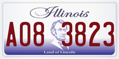 IL license plate A083823