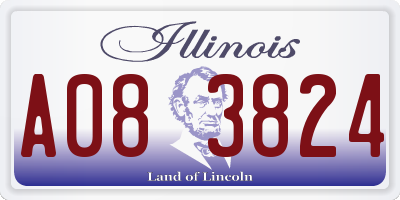 IL license plate A083824