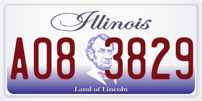 IL license plate A083829