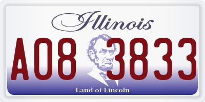 IL license plate A083833