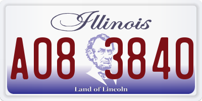 IL license plate A083840