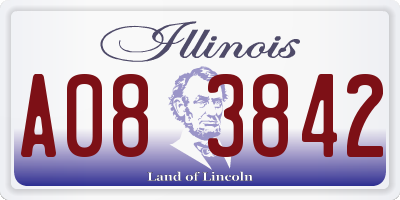 IL license plate A083842