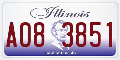 IL license plate A083851