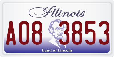 IL license plate A083853
