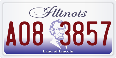 IL license plate A083857
