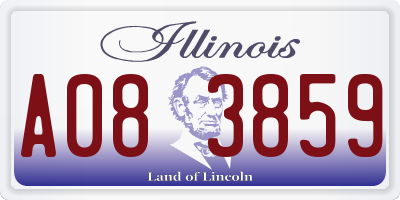 IL license plate A083859