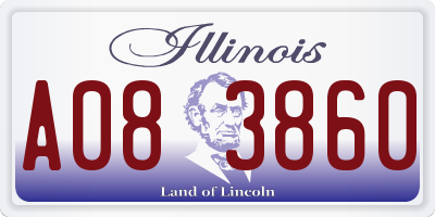 IL license plate A083860