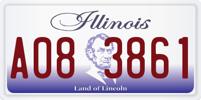 IL license plate A083861