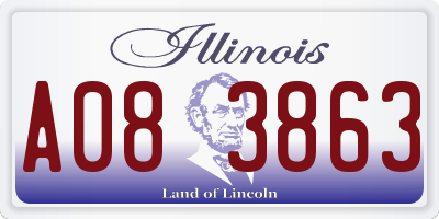 IL license plate A083863