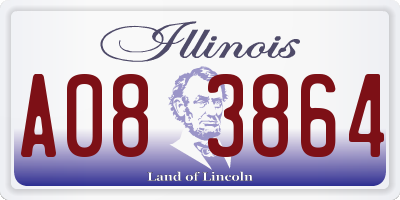 IL license plate A083864