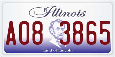 IL license plate A083865
