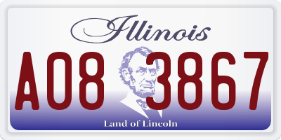 IL license plate A083867