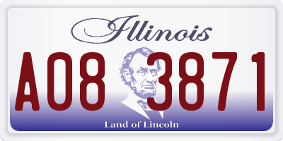 IL license plate A083871