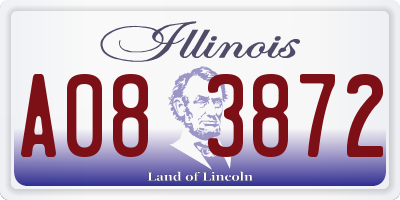 IL license plate A083872