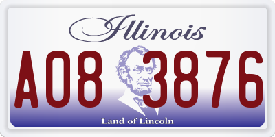 IL license plate A083876