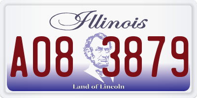 IL license plate A083879