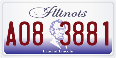 IL license plate A083881