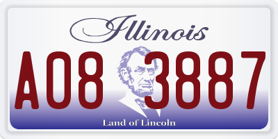 IL license plate A083887